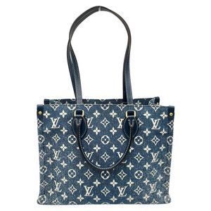 Louis Vuitton On the Go MM 2-way Tote Bag M59608 in Monogram Denim for Women